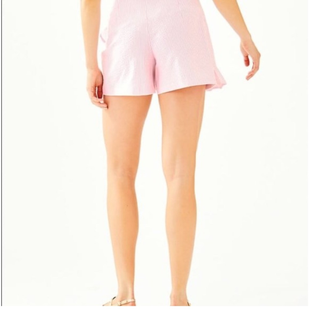 Lilly Pulitzer Faye Skort in Capri Coral Seersucker size 0 like new - Picture 3 of 14